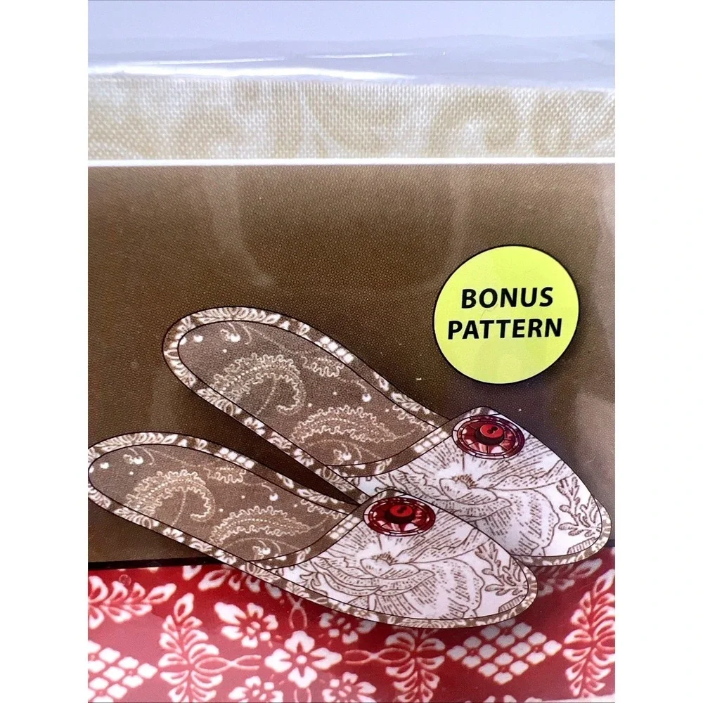 Annie's Creative Quilters Fabric Club Chocolate & Cherry Collection Slippers